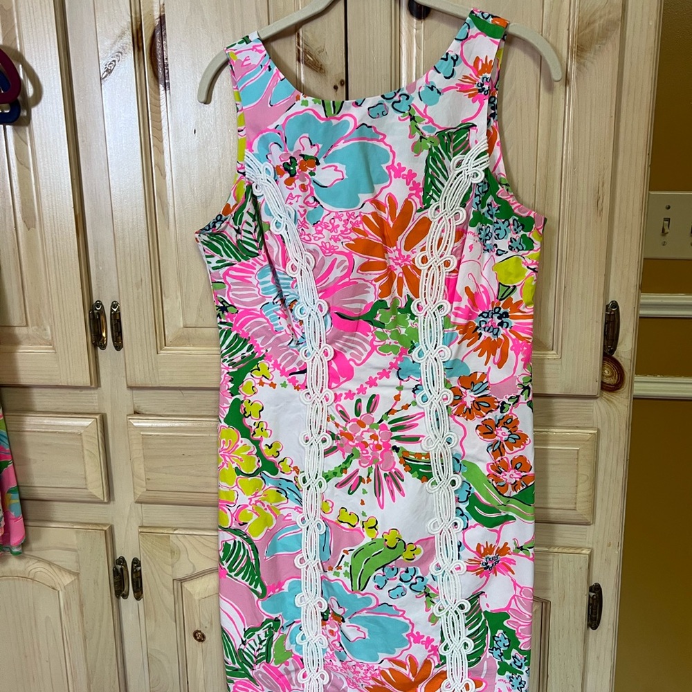 Shift dress - Lilly for Target with gold zipper down back.  Fits smaller
